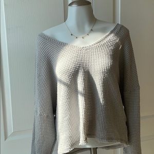 VICI Light Grey Cropped Sweater